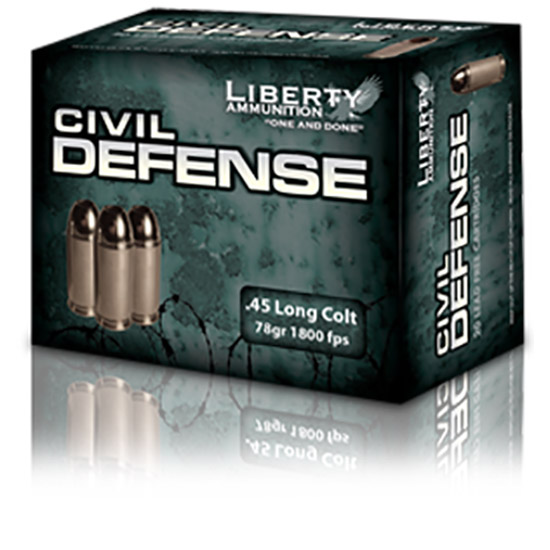 LIB AMMO CIVIL DEFENSE 45LC 78GR COPPER 20/50 - Ammunition